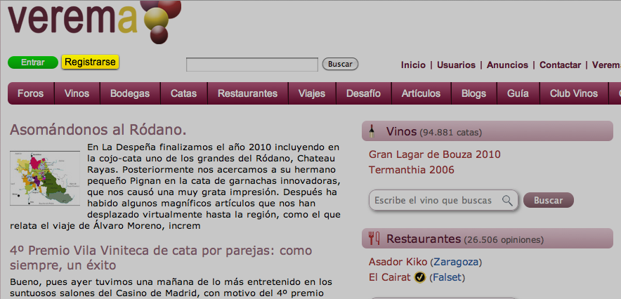 Registrarse Verema Facebook